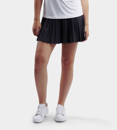LADIES PLEATED SKORTS - NOIR