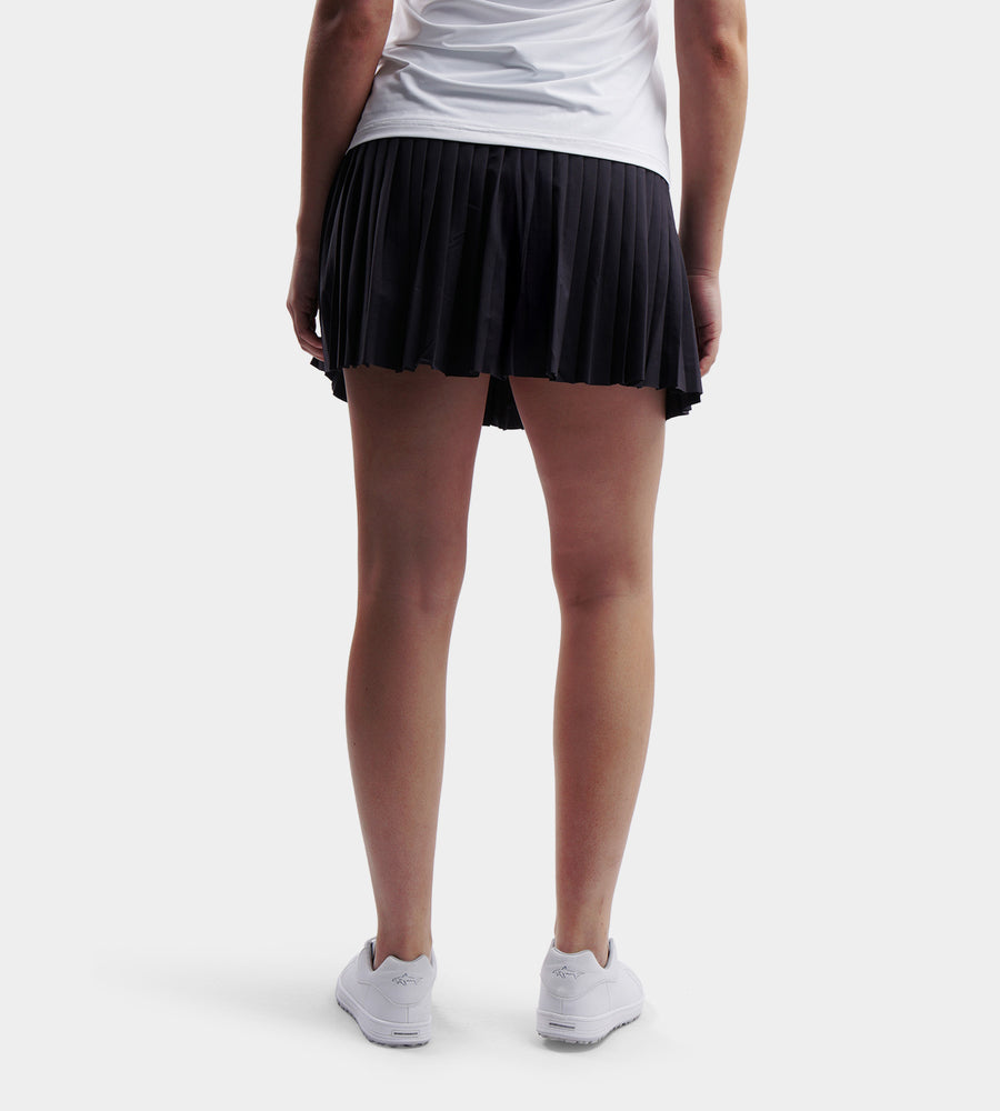 LADIES PLEATED SKORTS - BLACK