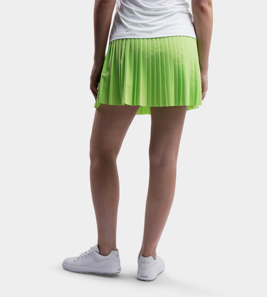 LADIES PLEATED SKORTS - LIME