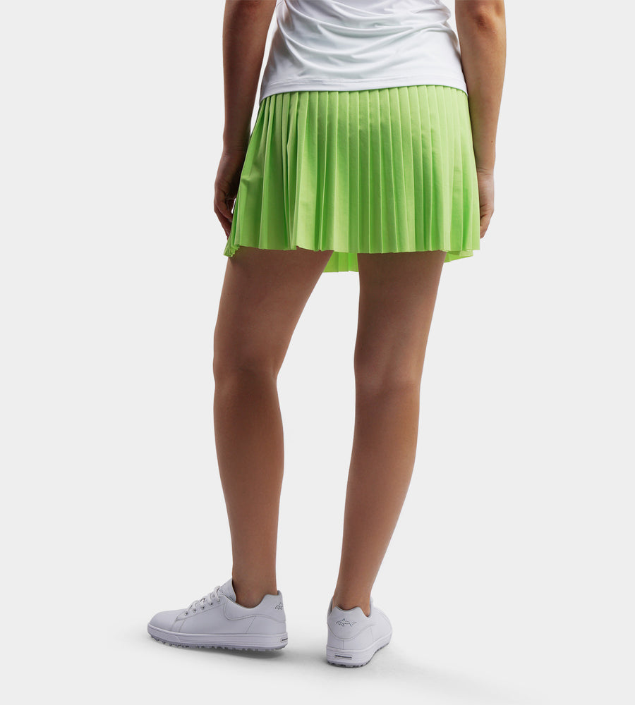 LADIES PLEATED SKORTS - LIME