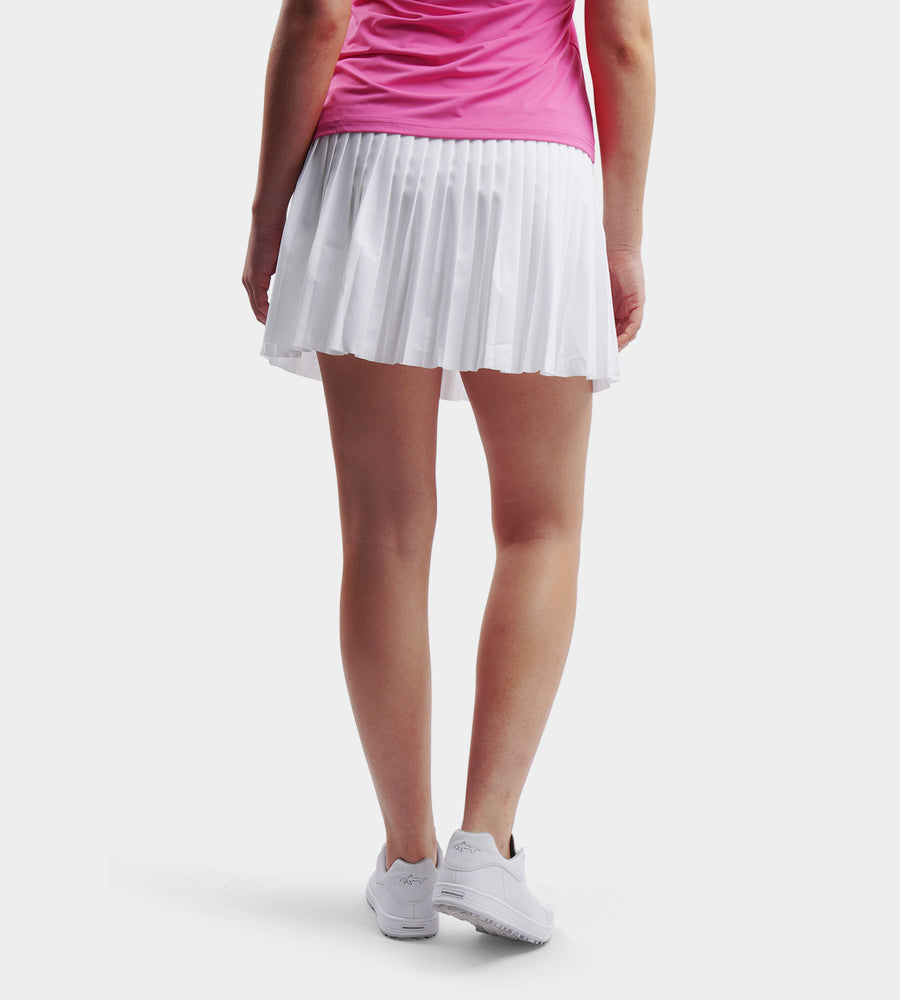 LADIES PLEATED SKORTS - WHITE