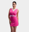LADIES BELLA DRESS - PINK/WHITE