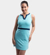 LADIES BELLA DRESS - MINT/NAVY