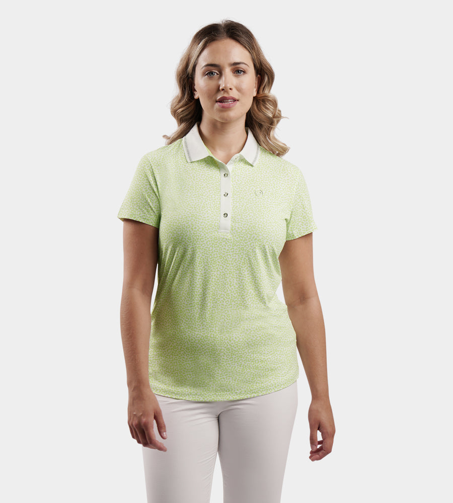 LADIES LEOPARD POLO - LIMOEN