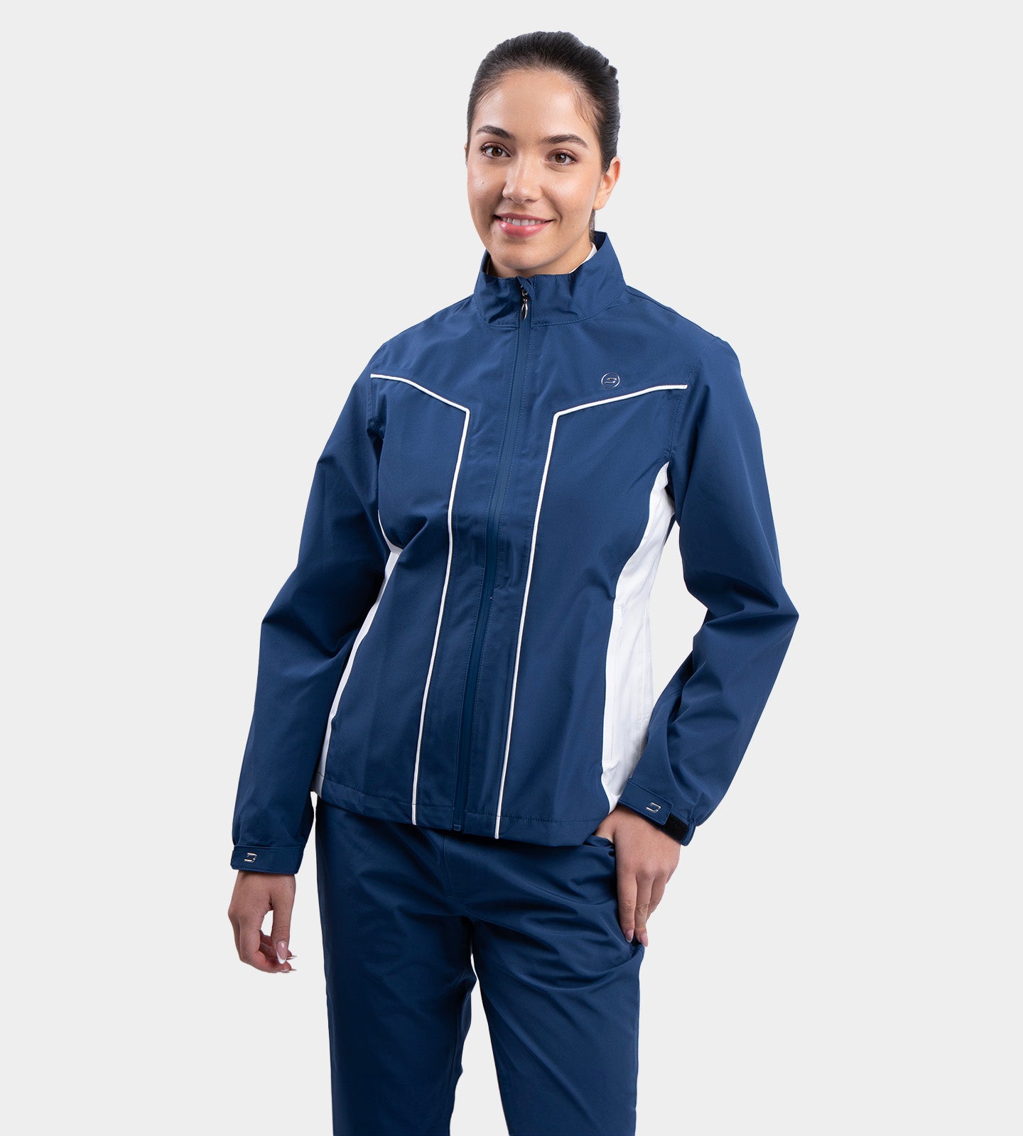 LADIES ESCAPADE RAIN JACKET - MARINO/BIANCO