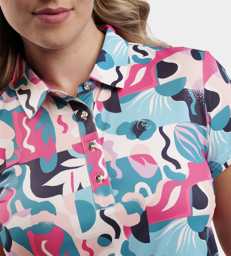 LADIES EXOTIC POLO - ROZE