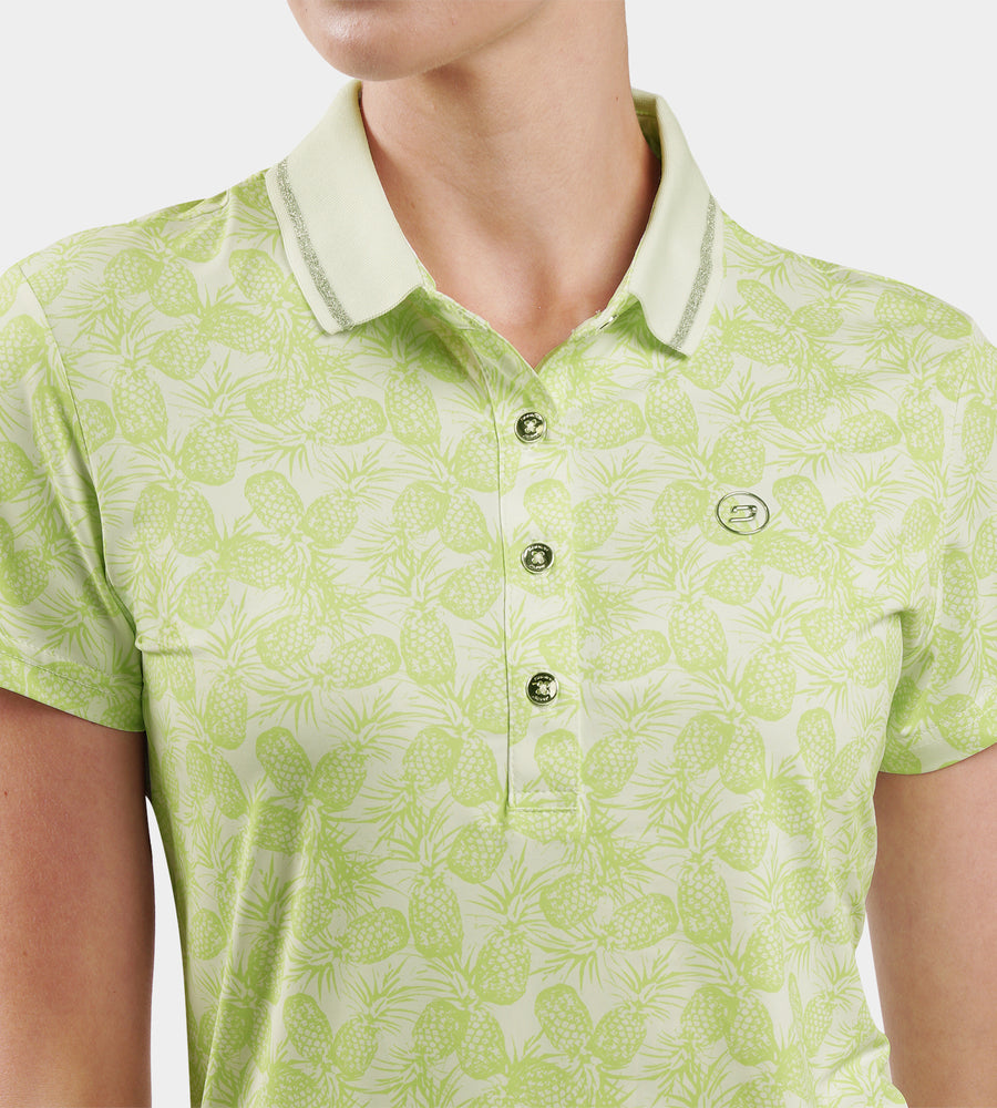 LADIES PINEAPPLE POLO - LIMOEN