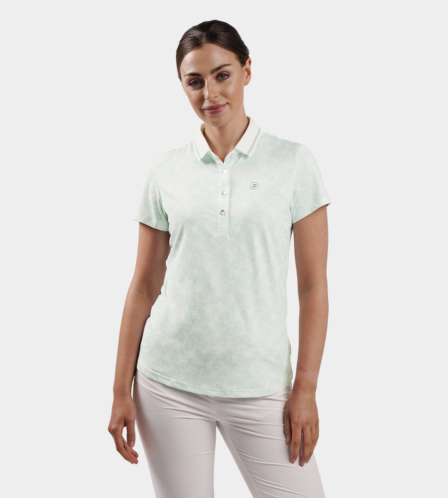 LADIES PINEAPPLE POLO - MINTGROEN
