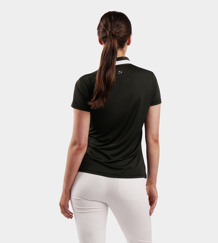 LADIES COUTURE POLO - ZWART