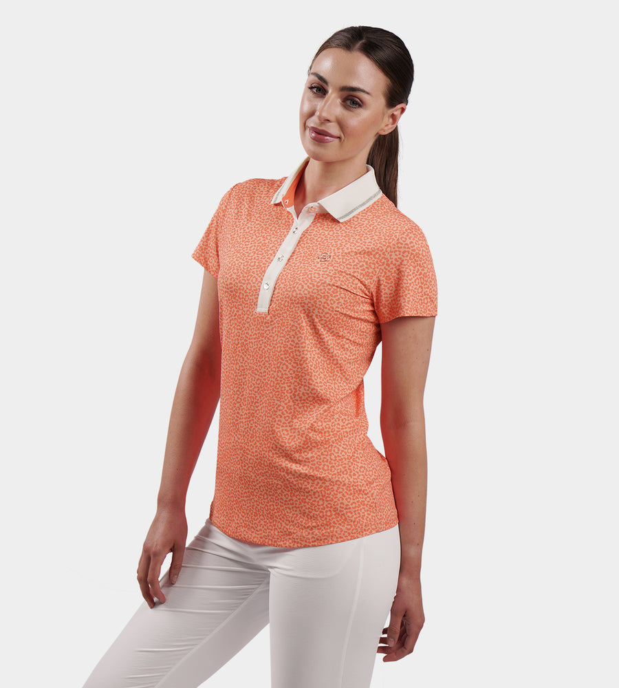 LADIES LEOPARD POLO - KORAAL