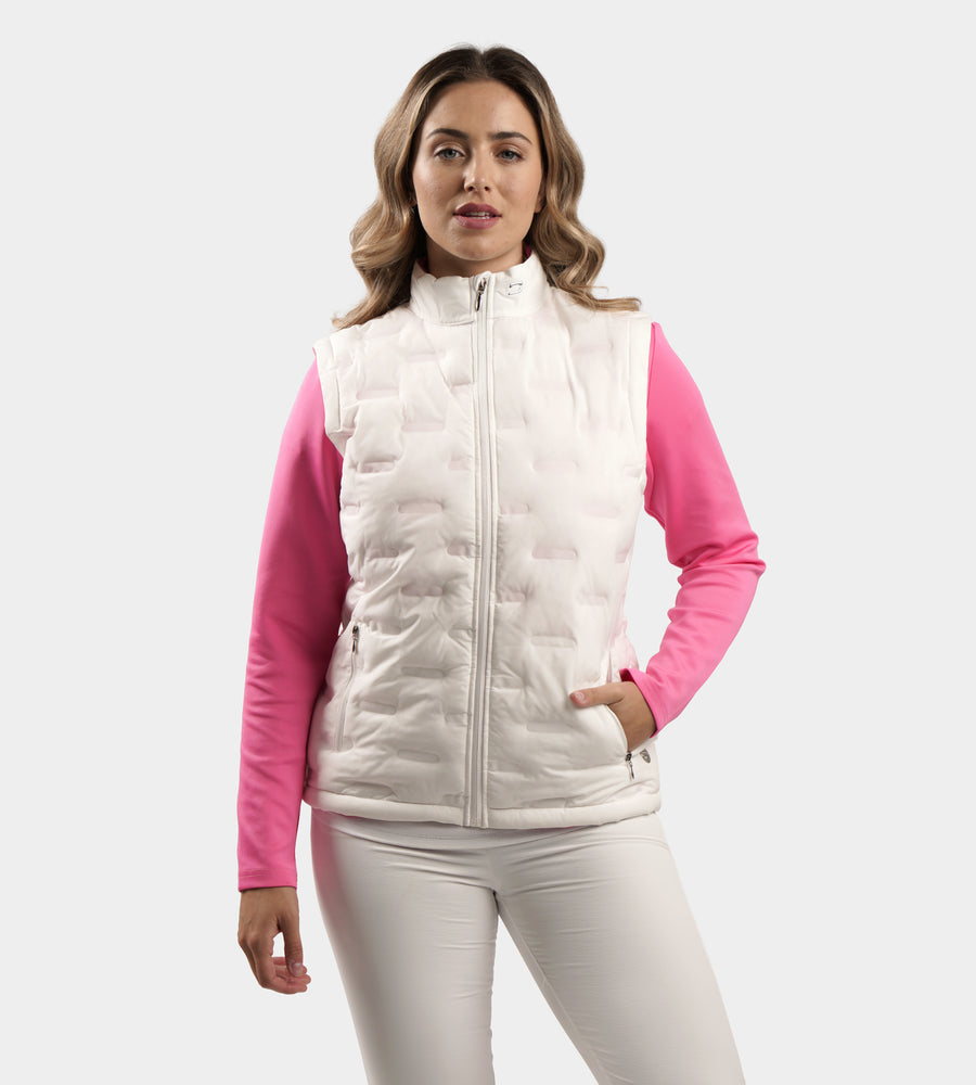 LADIES MEMBERS GILET - WHITE