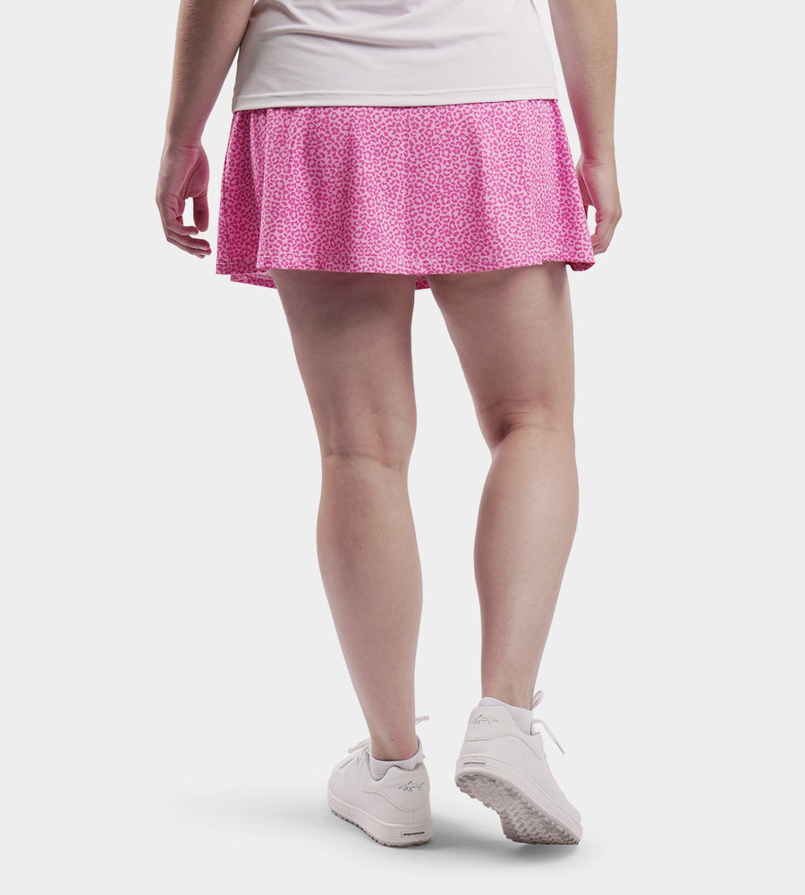 LADIES SIENNA SKORTS - LEOPARD PINK