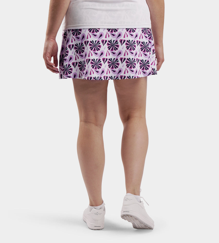 LADIES SIENNA SKORTS - FLORAL POURPRE