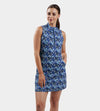 LADIES LUXE DRESS - FLORAL BLUE