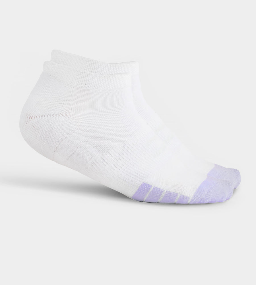 LADIES TOUR ANKLE SOCKS - WHITE/PURPLE