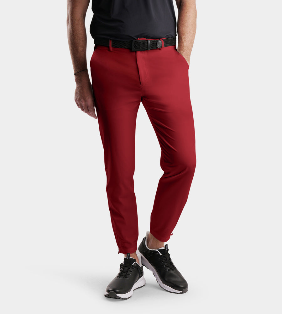 MEN'S GOLF JOGGERS - BURGUNDY