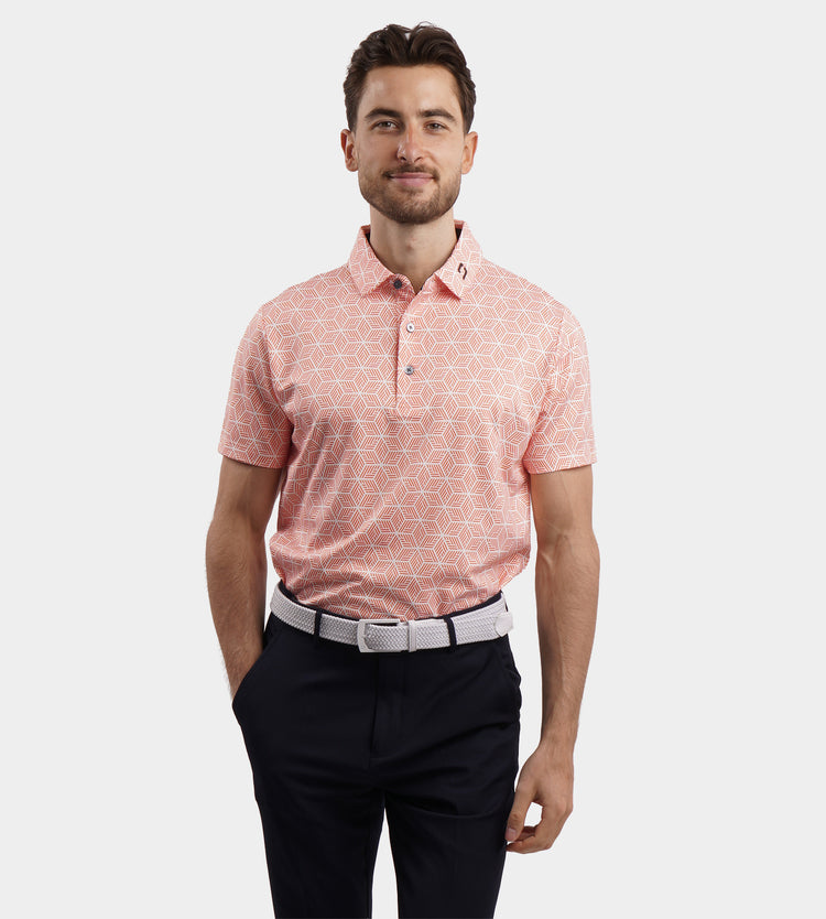 Kapalua Polo in Orange | Golf Lightweight Polos | Druids