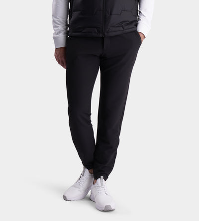 THERMAL WINTER GOLF JOGGERS - BLACK