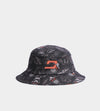 PINEAPPLE SKULLZ BUCKET HAT - BLACK / ORANGE