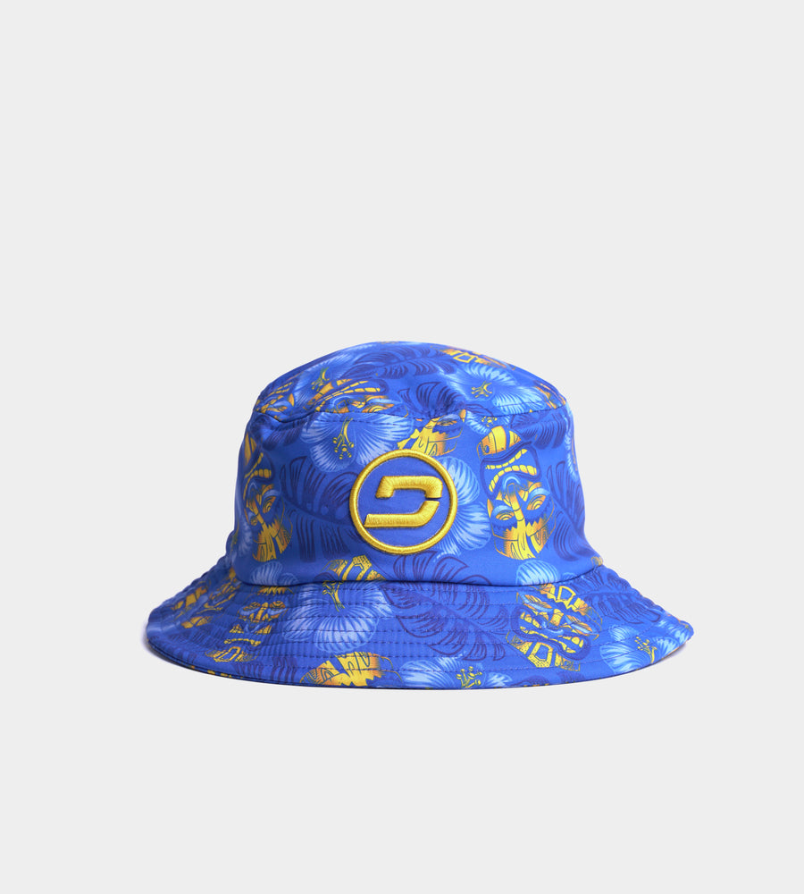 TIKI BUCKET HAT - BLU / GIALLO