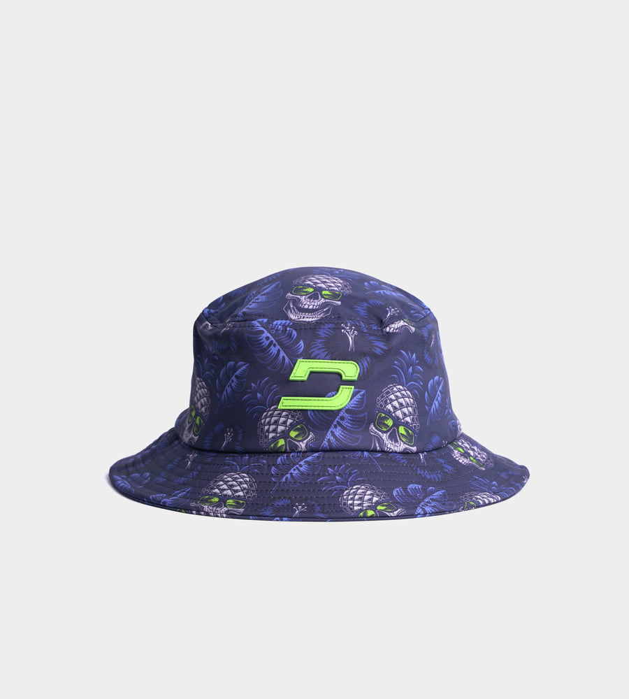 PINEAPPLE SKULLZ BUCKET HAT - MARINO / LIME