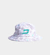 PINEAPPLE SKULLZ BUCKET HAT - WHITE / TEAL