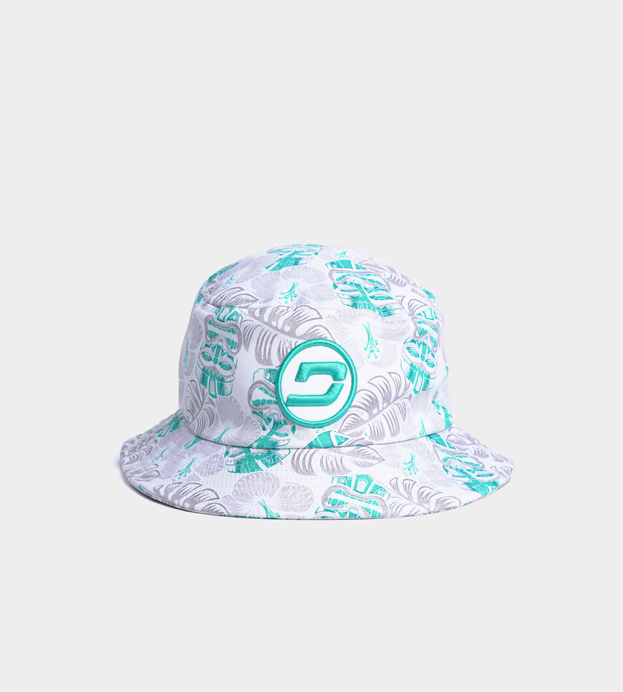 TIKI BUCKET HAT - BIANCO / VERDE ACQUA