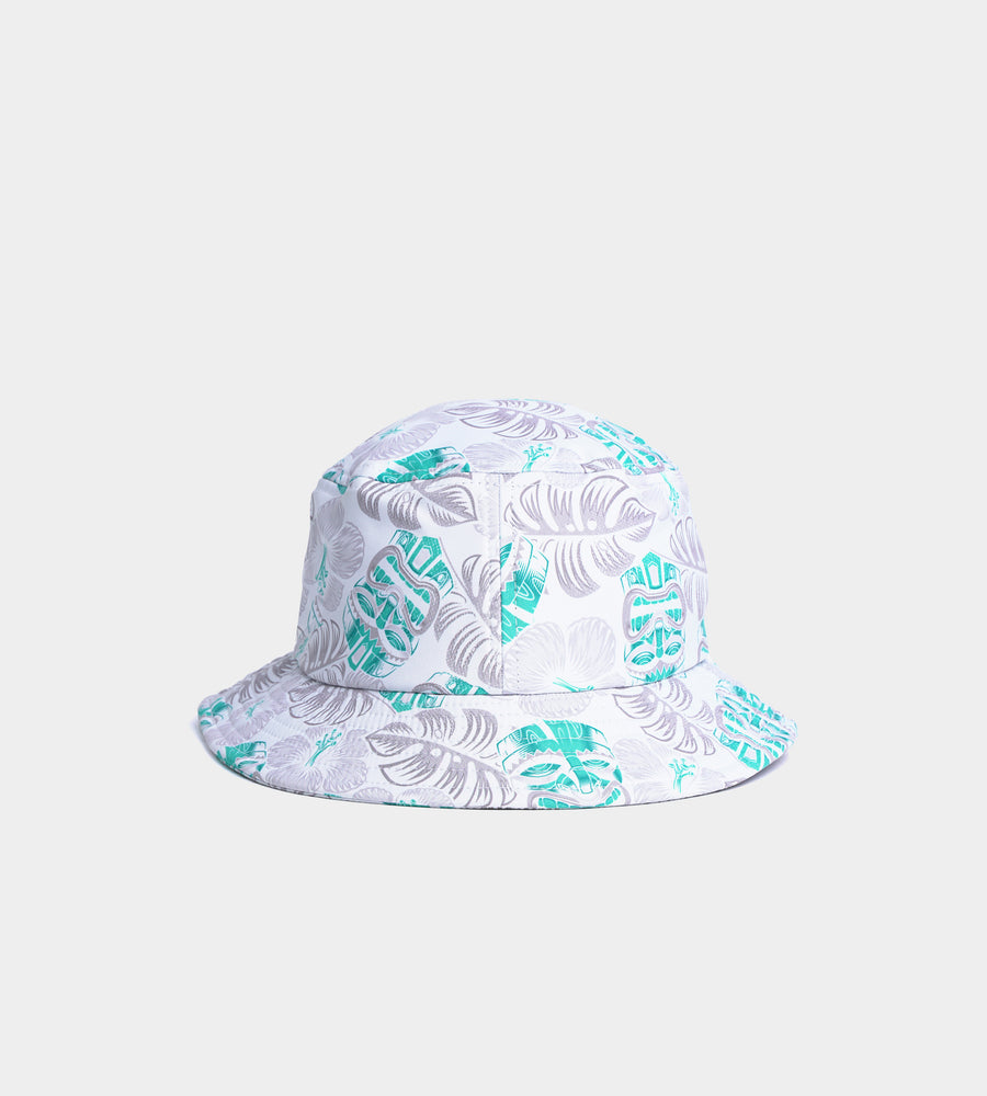 TIKI BUCKET HAT - BIANCO / VERDE ACQUA