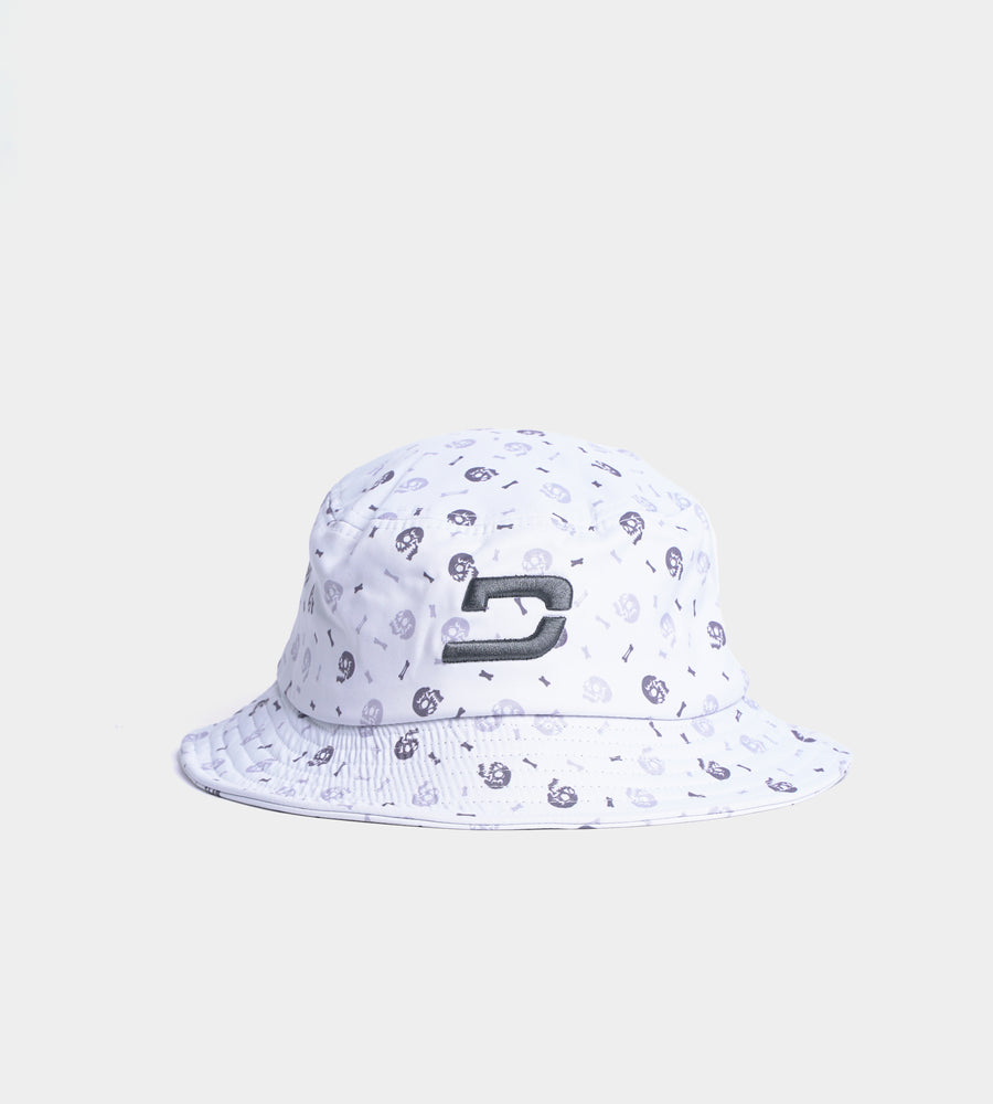 SKULLZ BUCKET HAT - BIANCO
