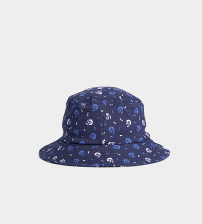 SKULLZ BUCKET HAT - BLEU MARINE