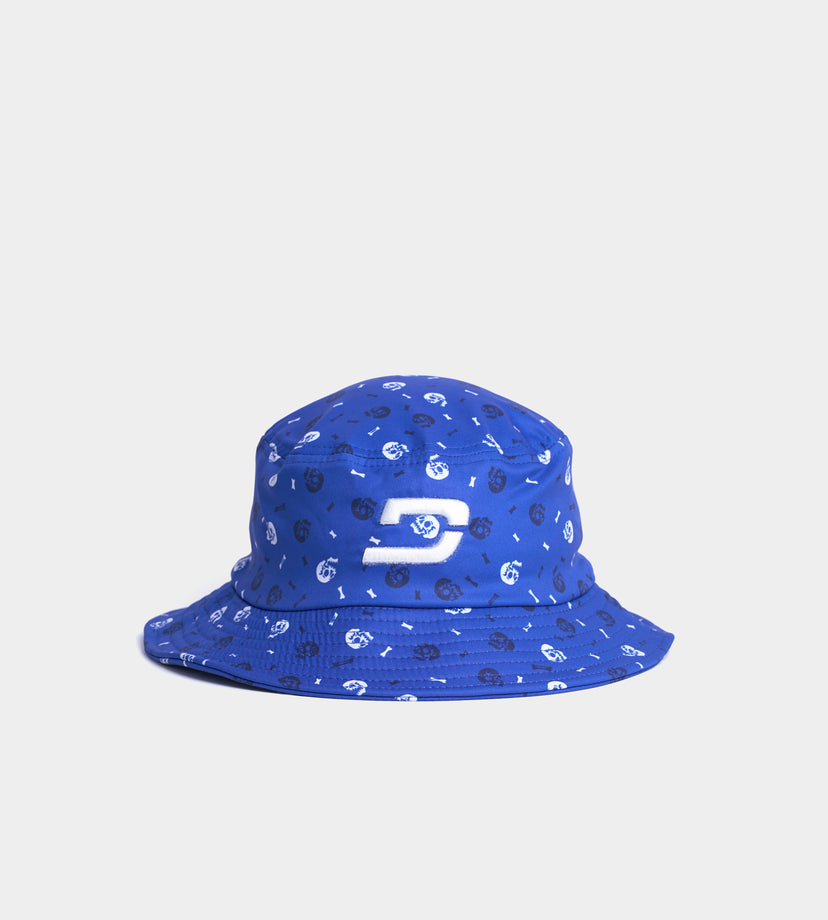 SKULLZ BUCKET HAT - BLAUW