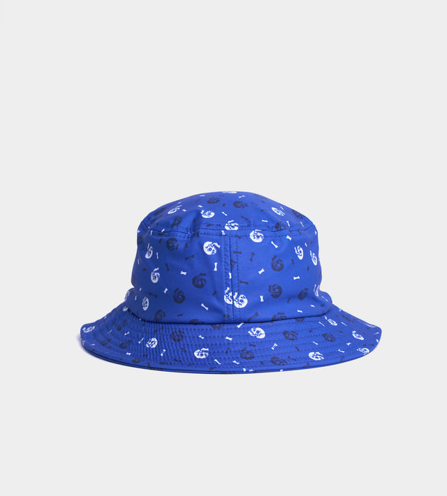 SKULLZ BUCKET HAT - BLAUW