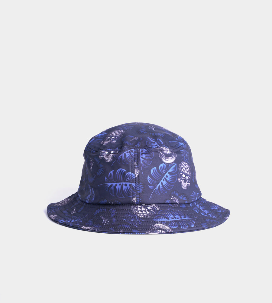 PINEAPPLE SKULLZ BUCKET HAT- MARINEBLAU / WEISS