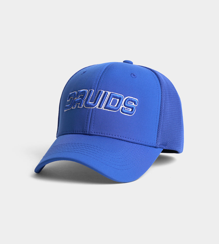 OUTLINE FITTED TRUCKER CAP - BLUE
