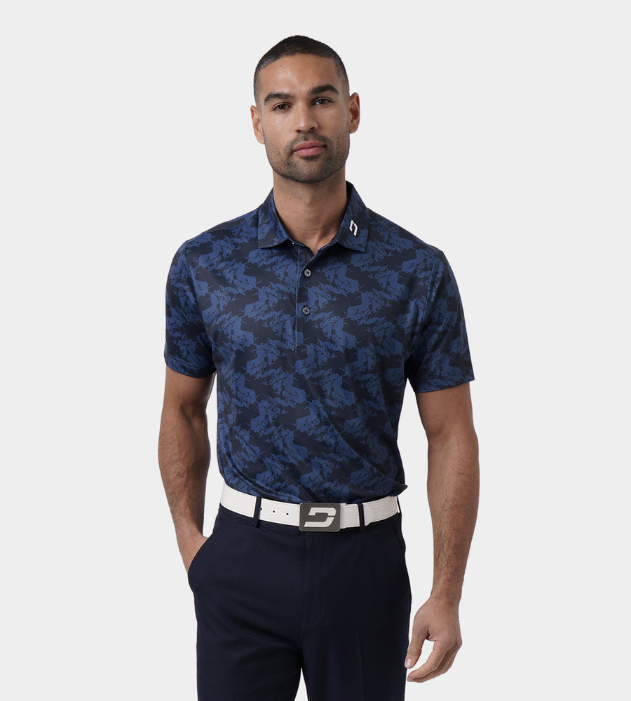 ABSTRACT EMOTIVE POLO - NAVY