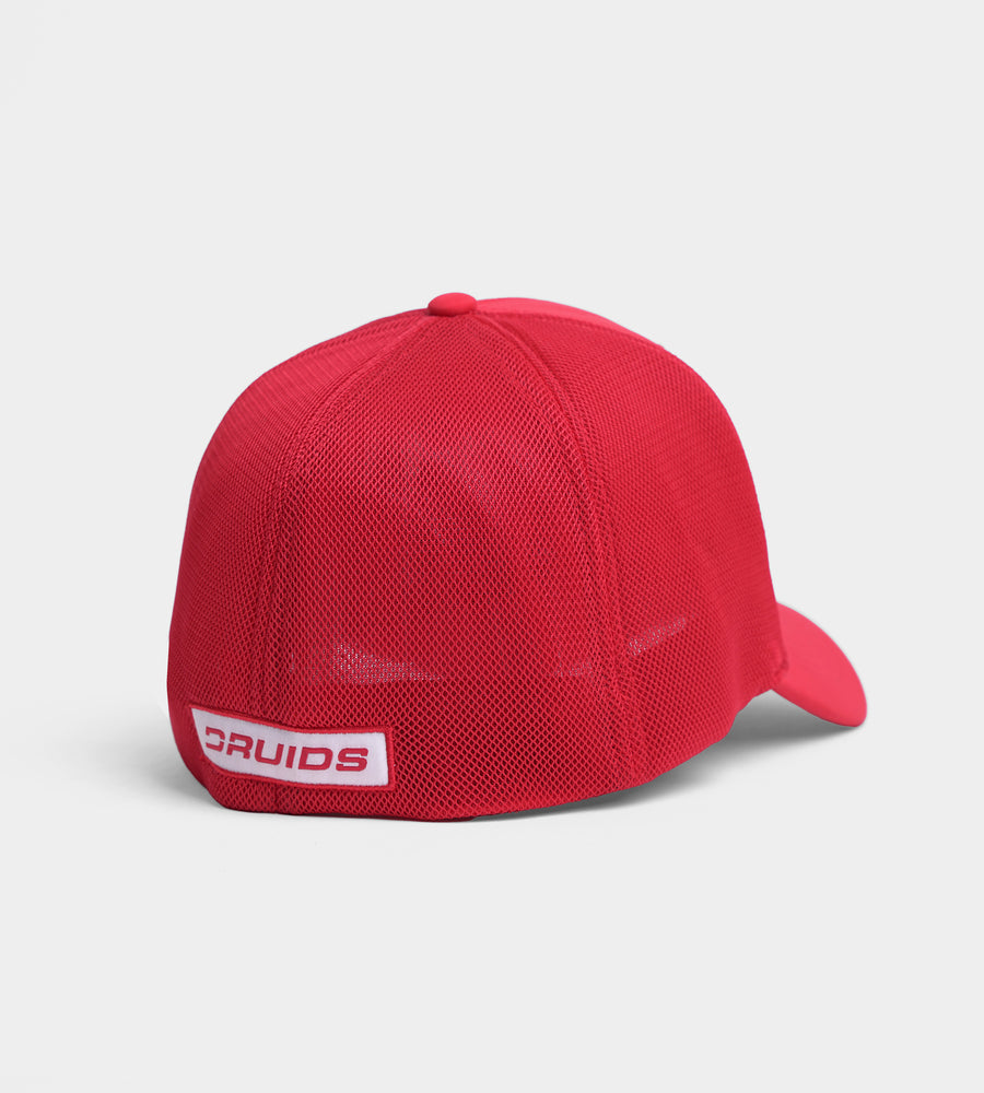 OUTLINE FITTED TRUCKER CAP - ROSSO