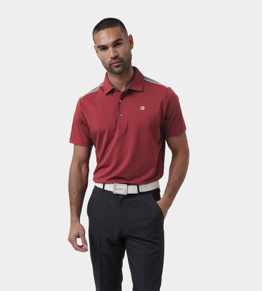 TECH DROP POLO - BURGUNDY