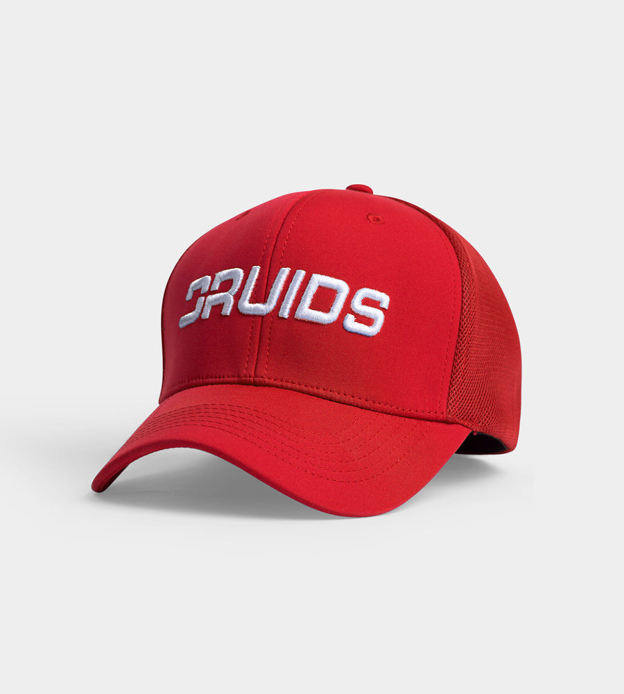 DRUIDS FITTED TRUCKER CAP -ROSSO
