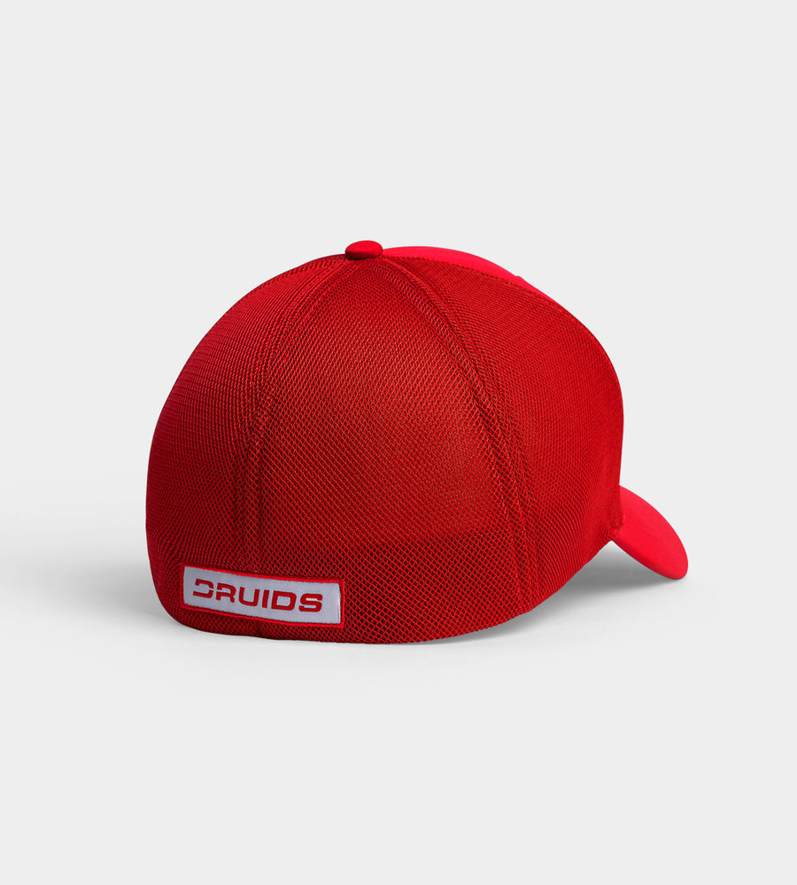 DRUIDS FITTED TRUCKER CAP -ROSSO