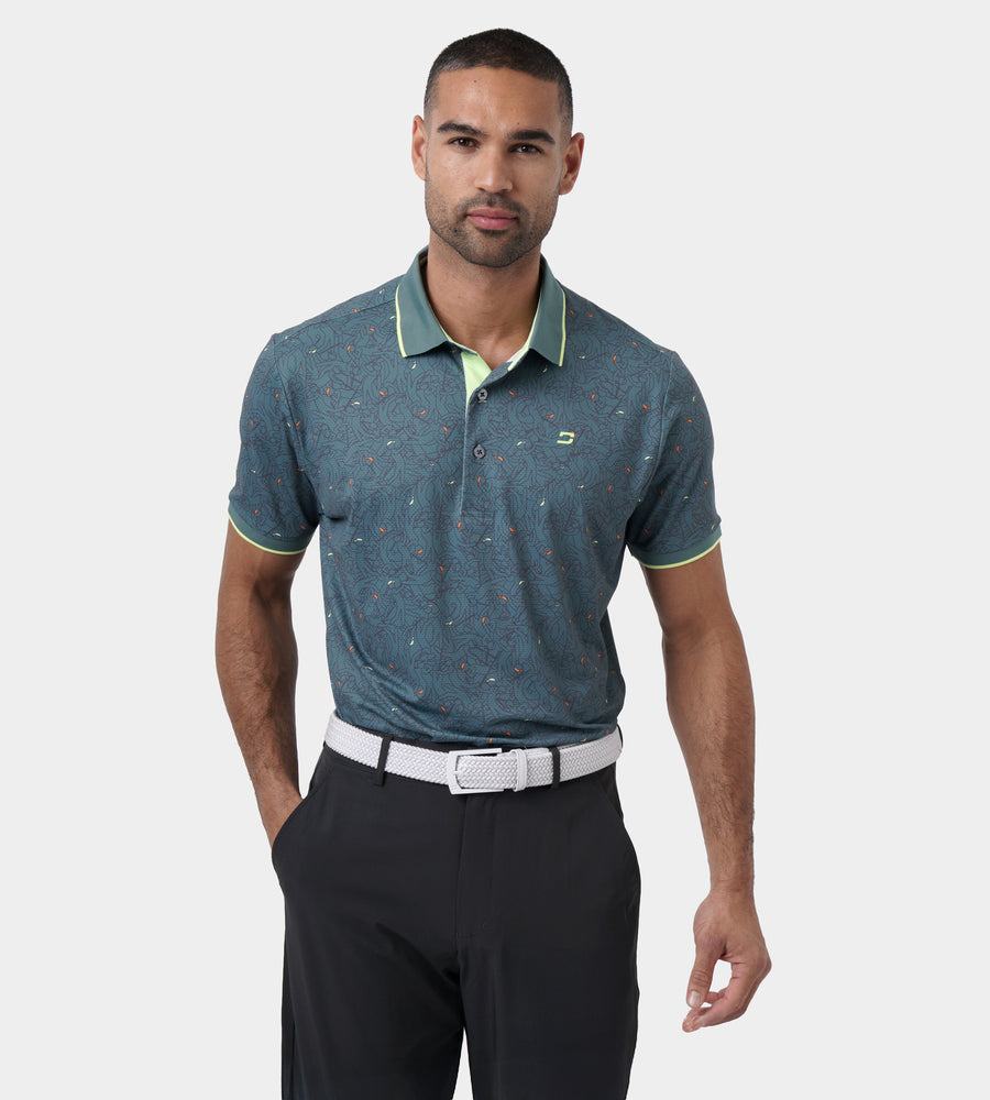 SKETCH SHOT POLO - SAGE