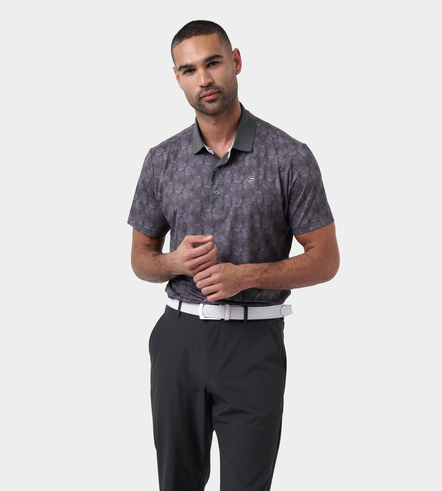 LEAVES POLO - CHARCOAL