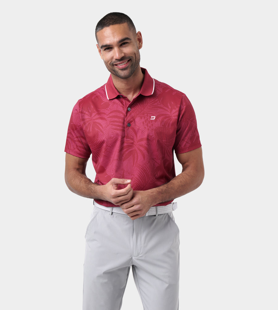 PALMLINE POLO - BURGUNDY
