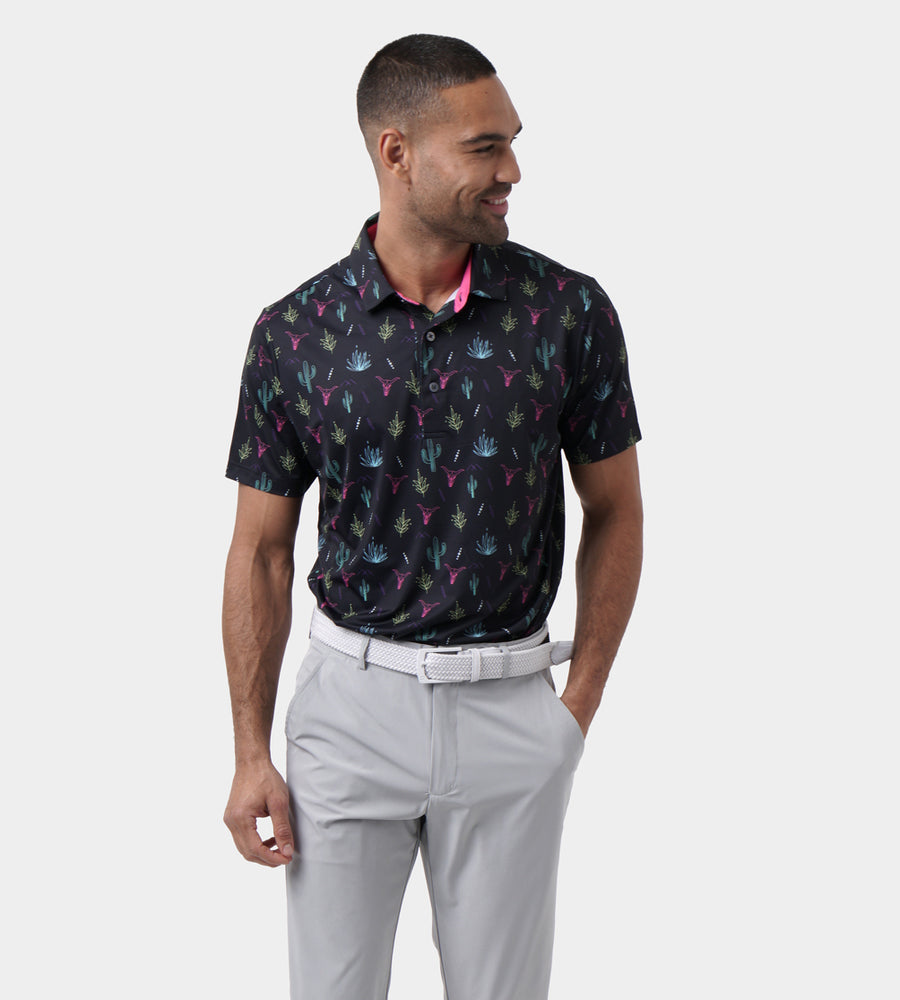 NEON DESERT POLO - BLACK