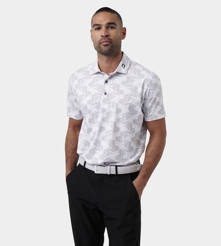 ABSTRACT EMOTIVE POLO - WHITE