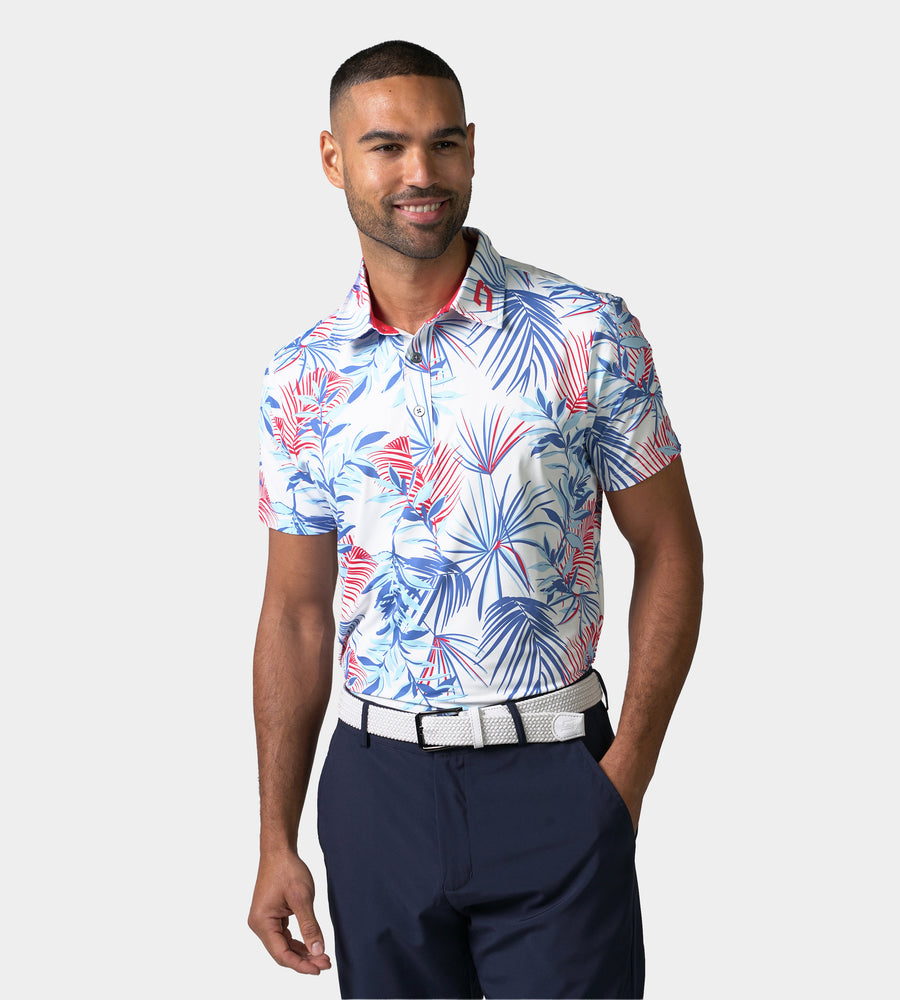 NEON TROPIC POLO - BLANCO