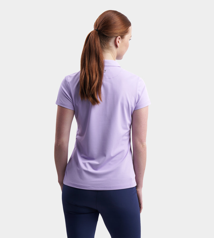 LADIES BLOCK PIQUE POLO - LAVENDAR