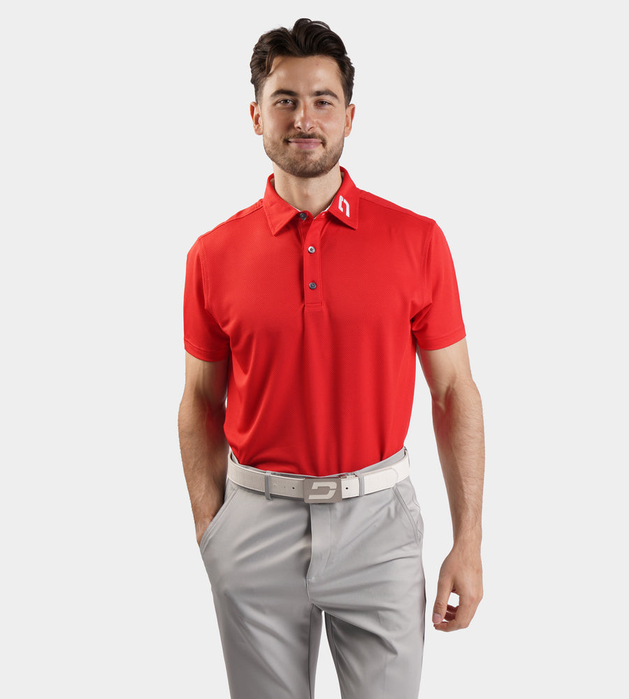 HONEYCOMB POLO - RED
