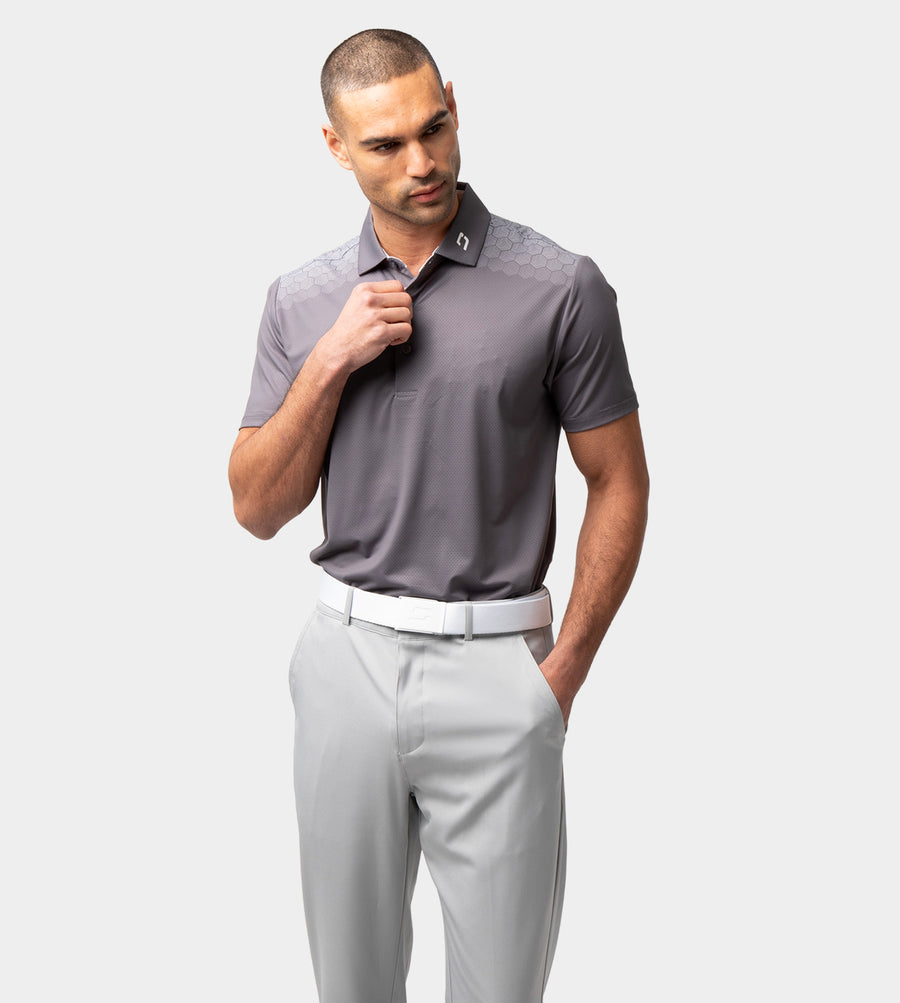 HEXA PERFORMANCE POLO - CHARCOAL