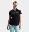 LADIES BLOCK PIQUE POLO - NOIR