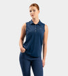 LADIES ELITE SLEEVELESS POLO - MARINE